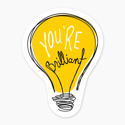 Brilliant lightbulb sticker