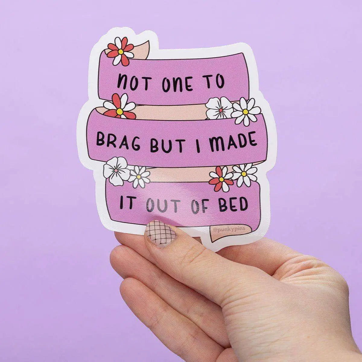 Not one to brag sticker