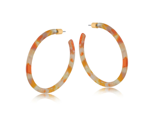 Large resin hoops - orange Emma