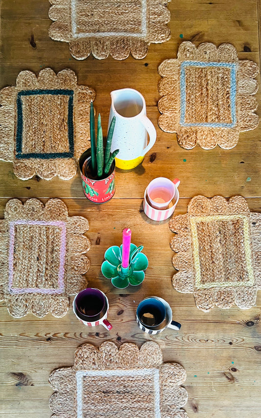 Set of 6 jute placemats