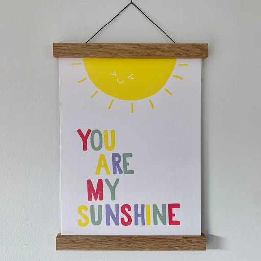 You are my sunshine A4 letterpress print