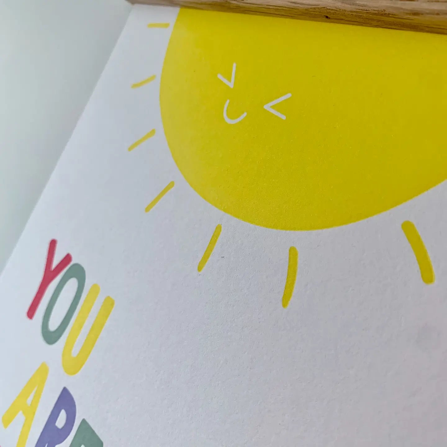 You are my sunshine A4 letterpress print