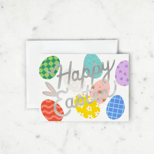 Colourful eggs Easter card