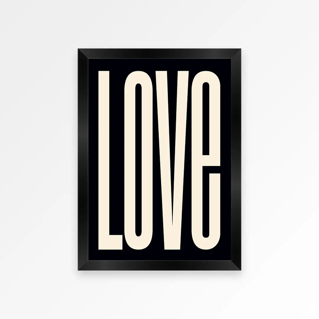 Love black and white A3 print