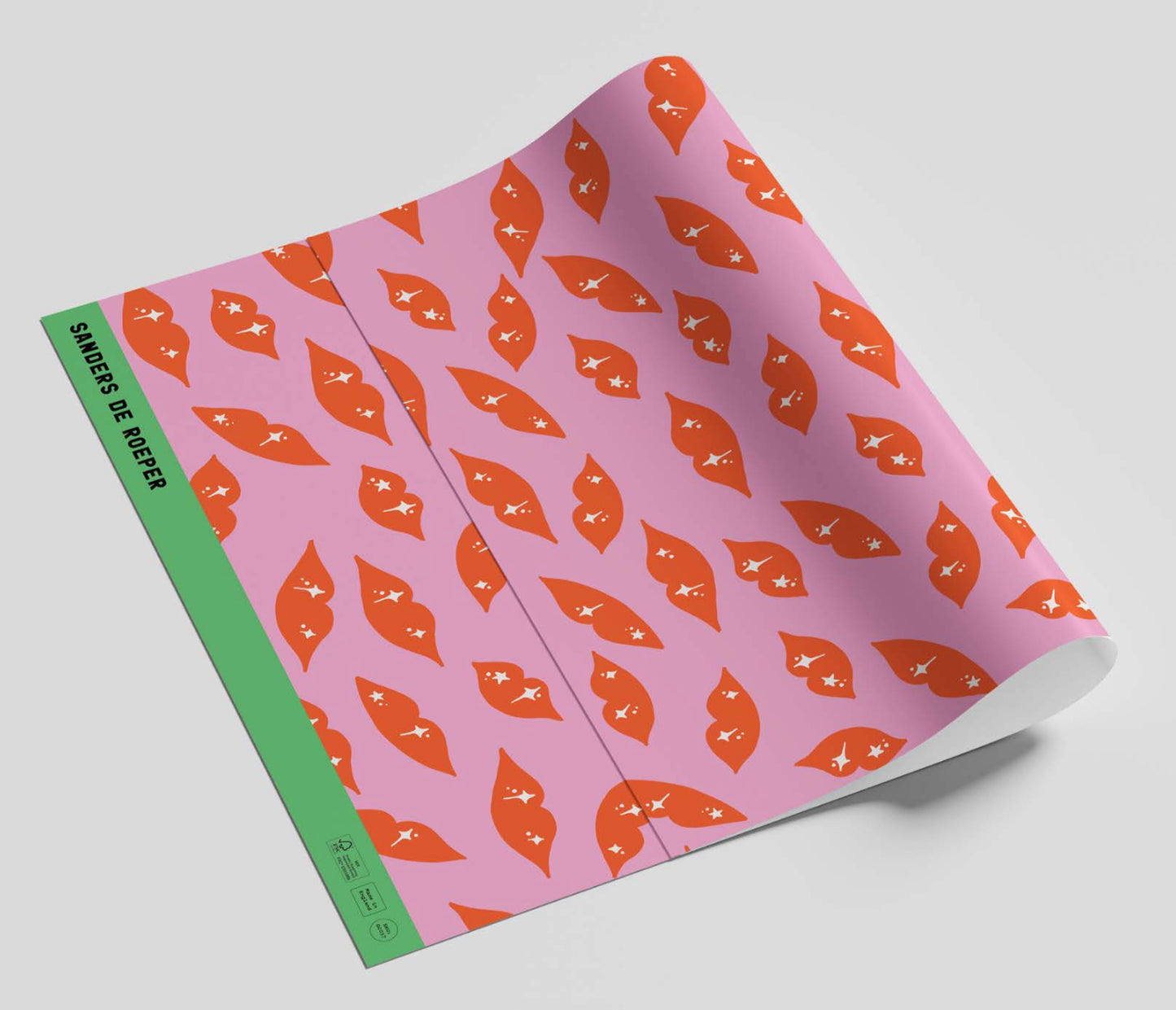 Lips wrap red and pink