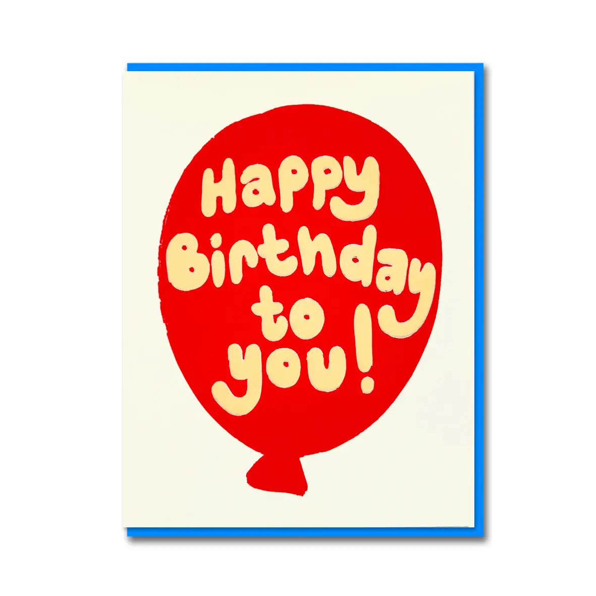 Red balloon happy birthday card