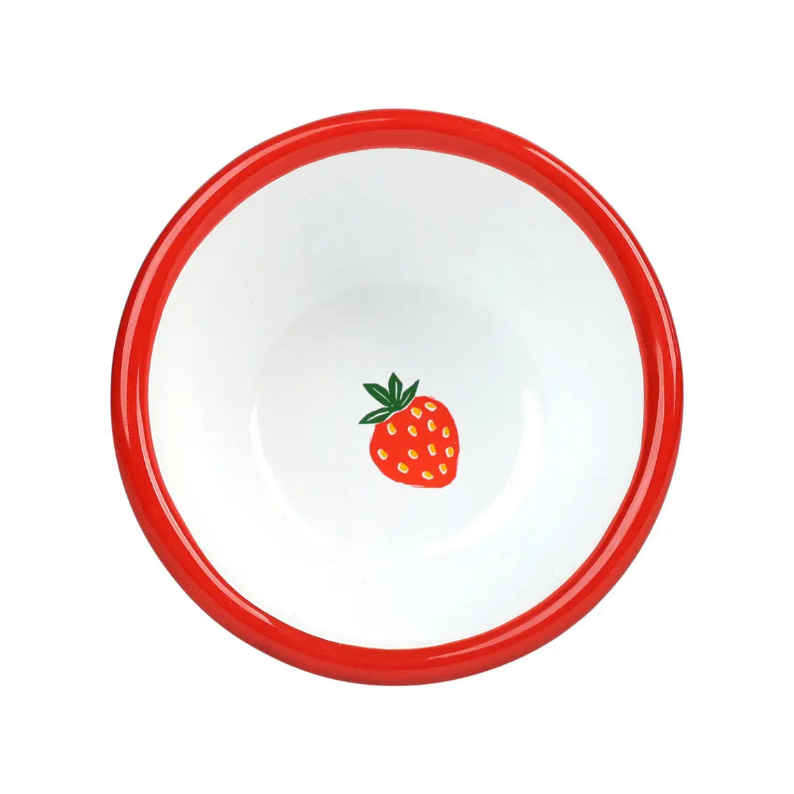 Strawberry enamel bowl