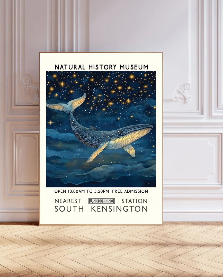 Natural History whale A3 print
