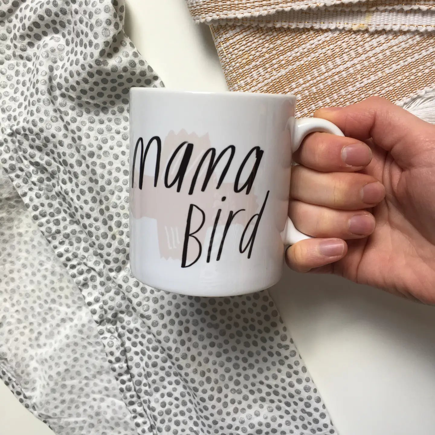 Mama bird ceramic mug