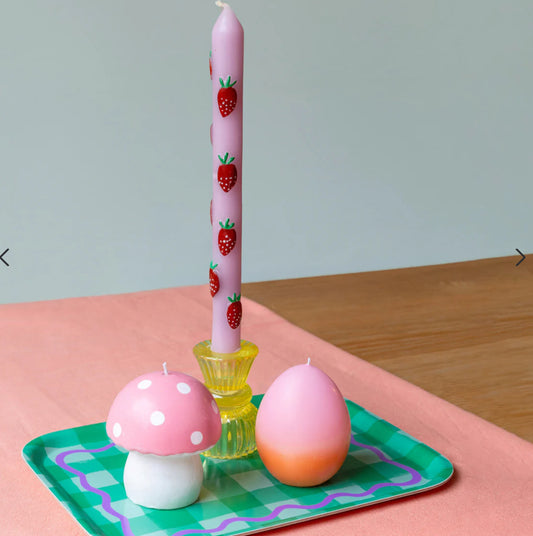 Pair of strawberry candles