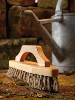 Scrubbing brush with handle