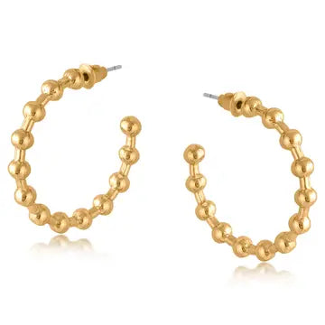 Ball hoop earrings - Louise