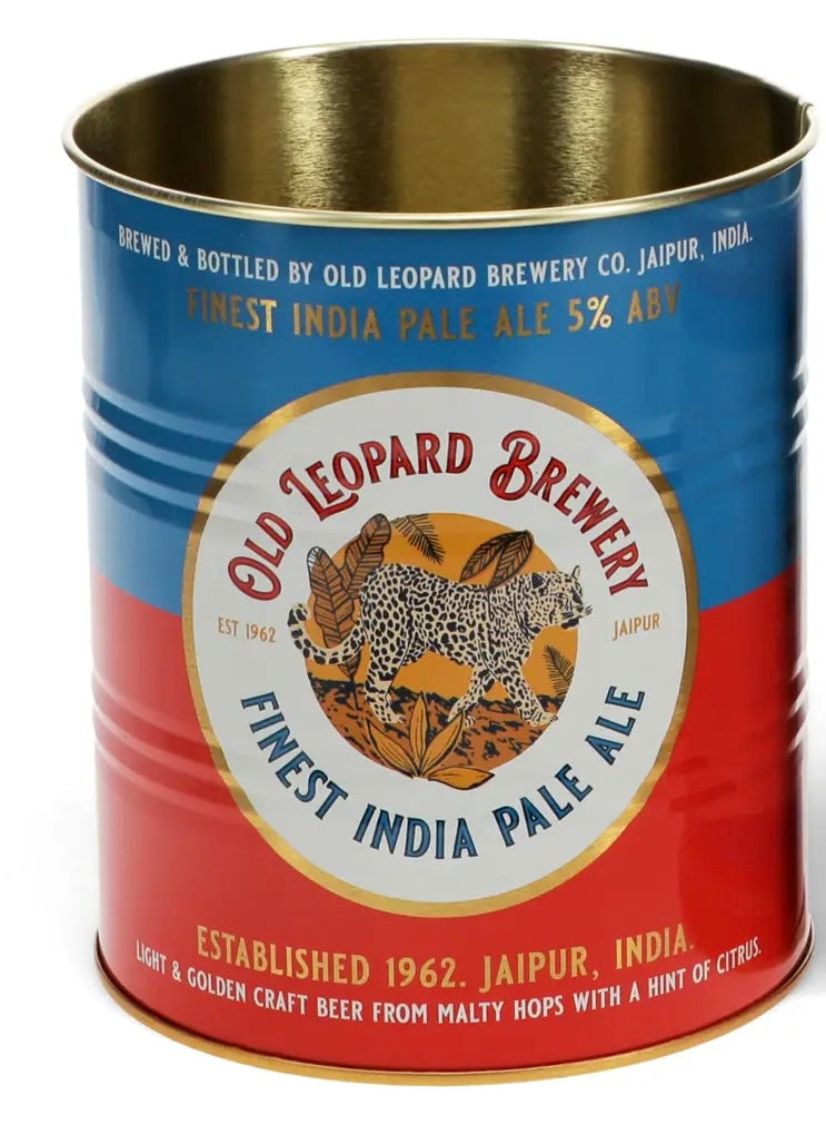 Large metal storage tin