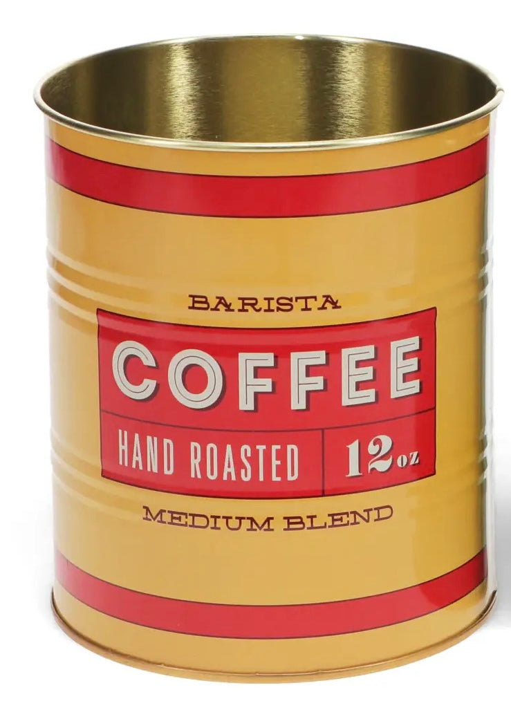 Large metal storage tin