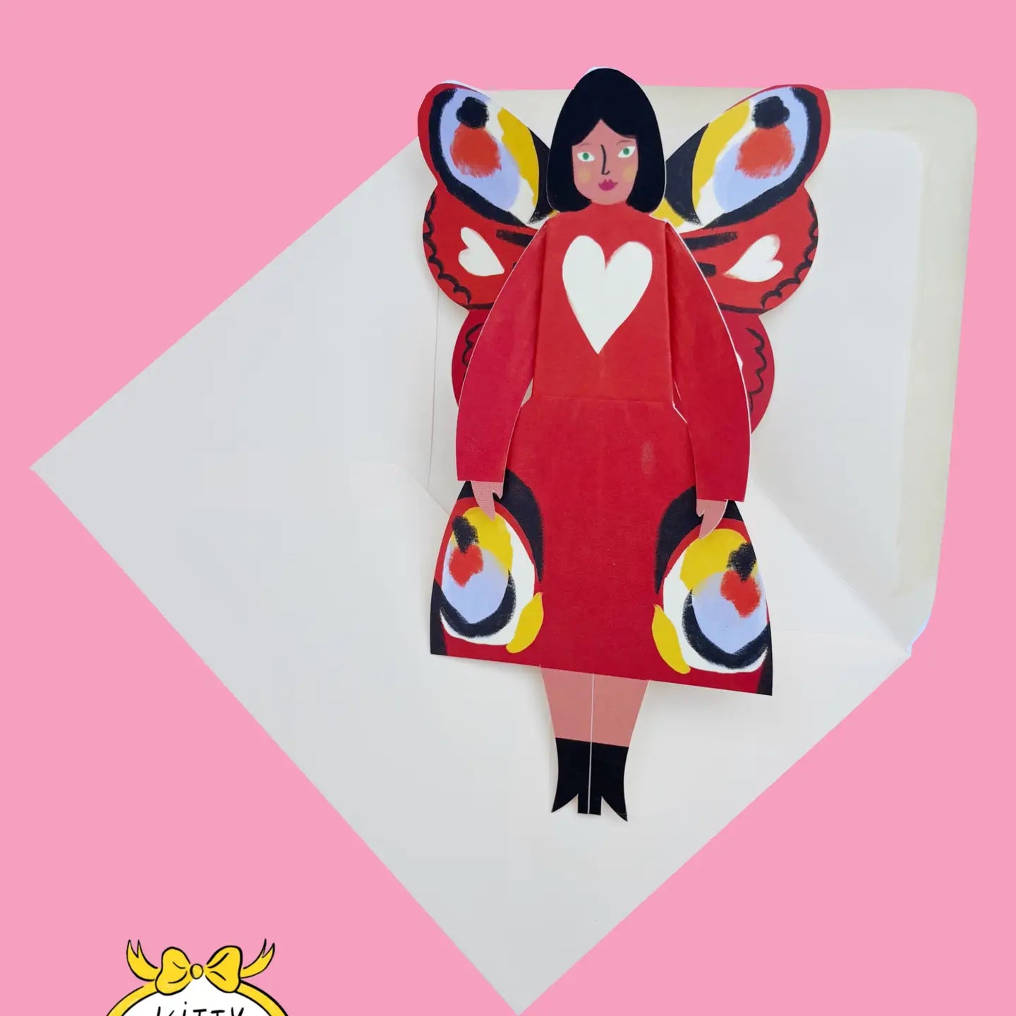 Butterfly woman card