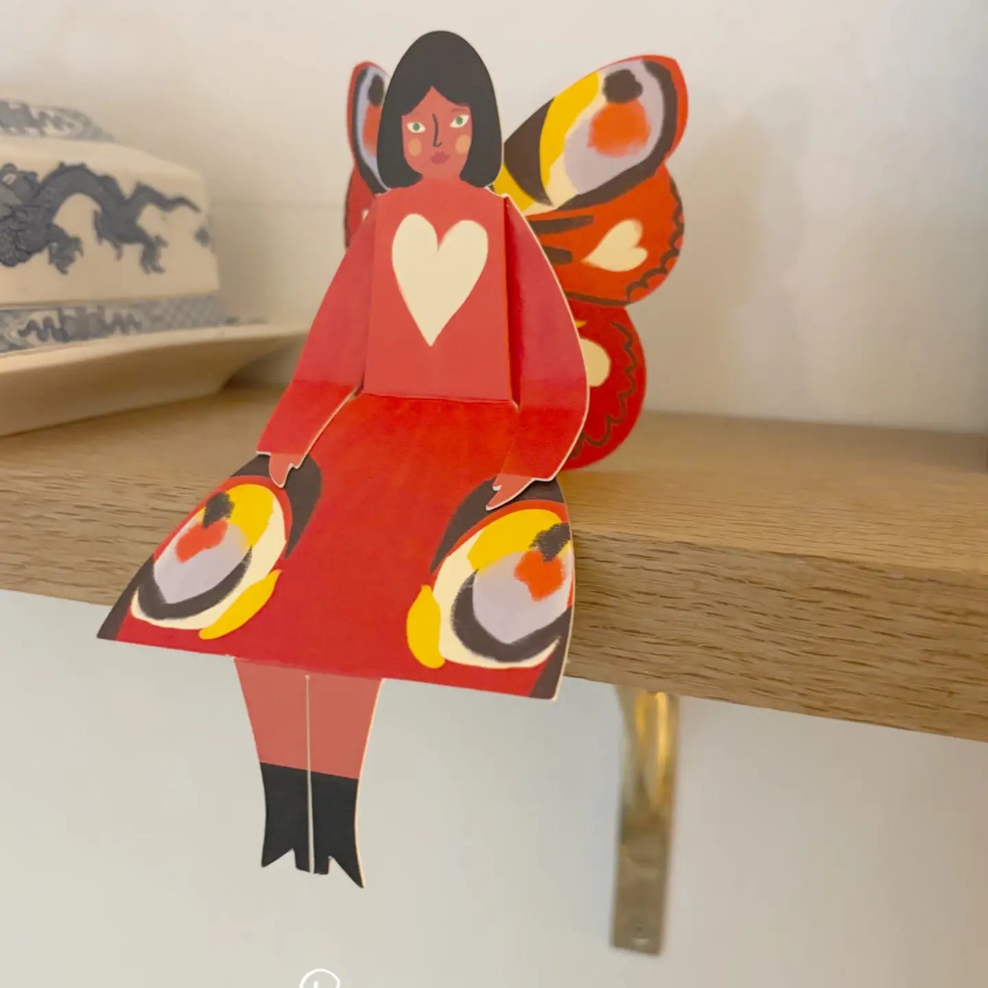Butterfly woman card