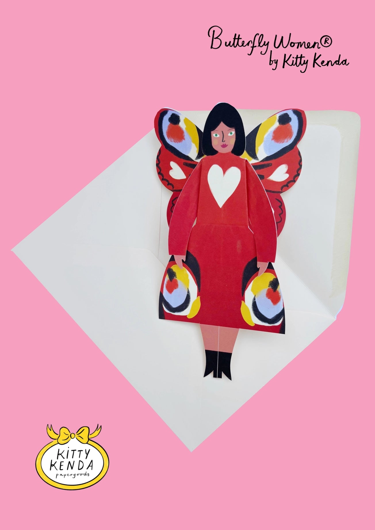 Butterfly woman card