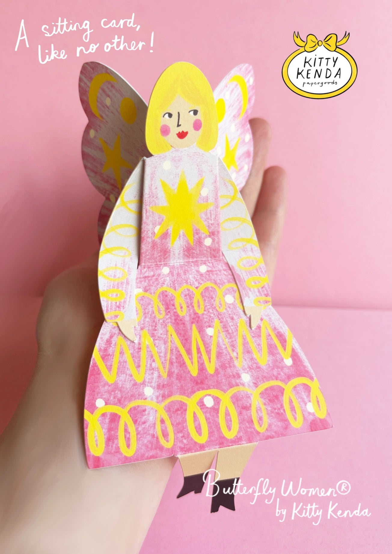 Butterfly woman card