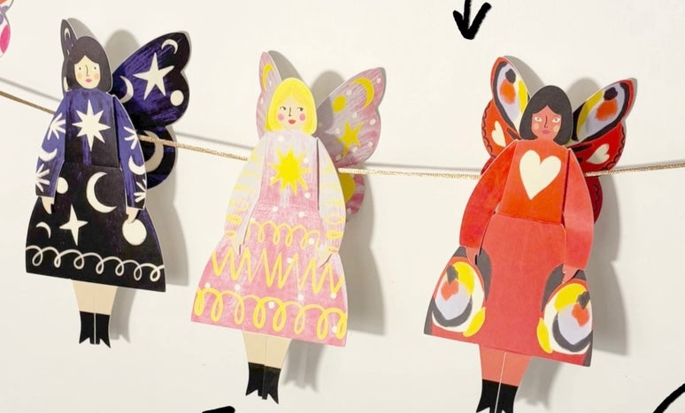 Butterfly woman card