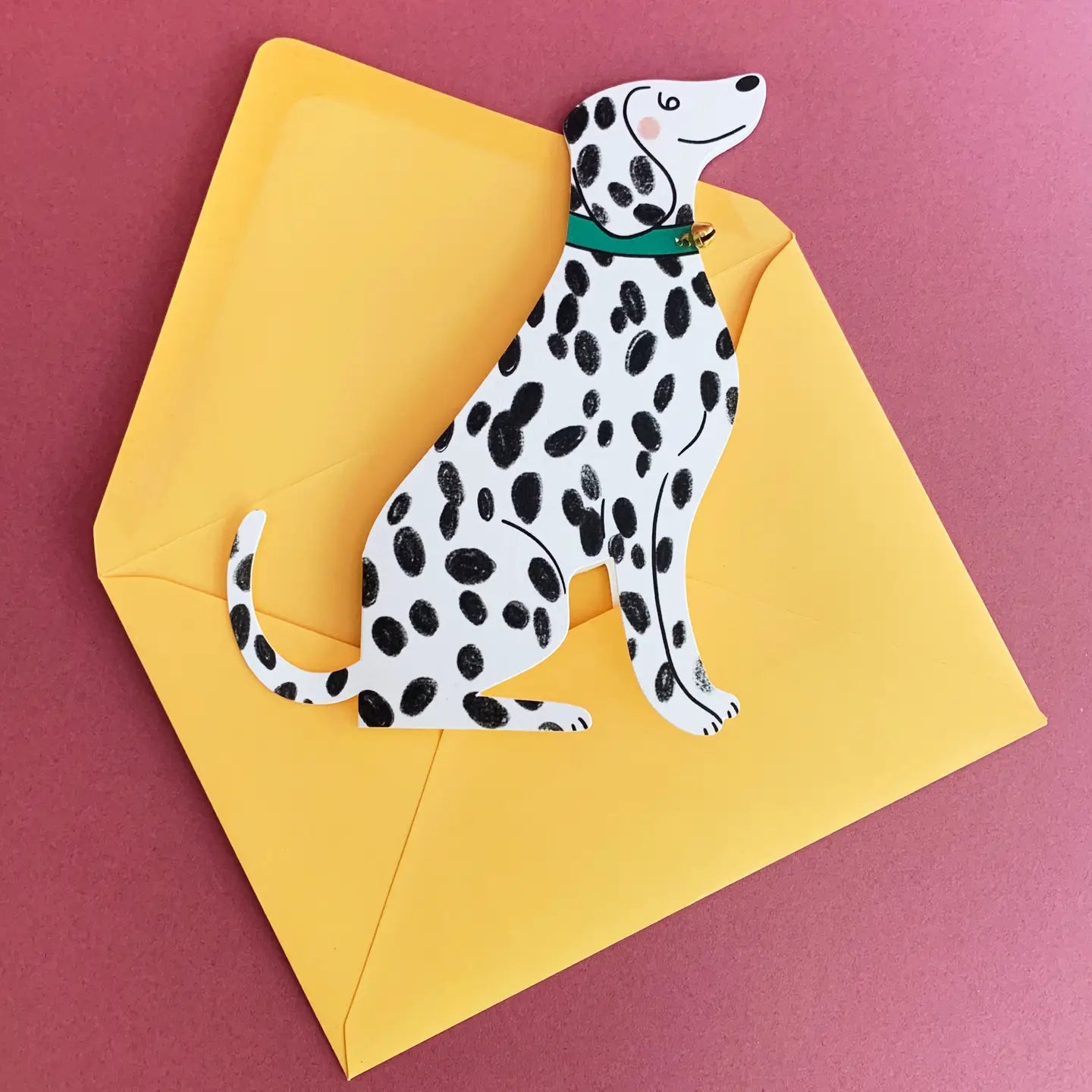 Sitting dalmatian greeting card