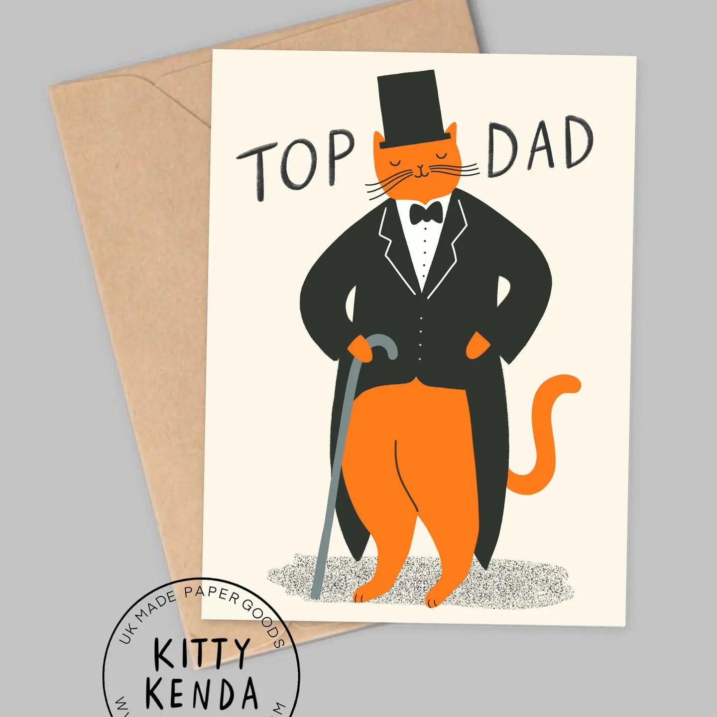Top dad cat card