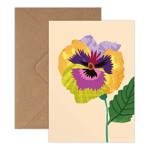 Pansy mini cards - pack of 8