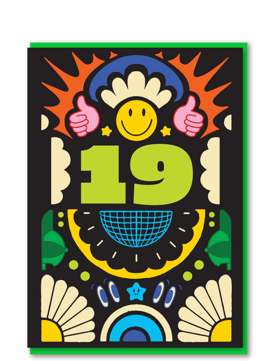 19 birthday fun fair card