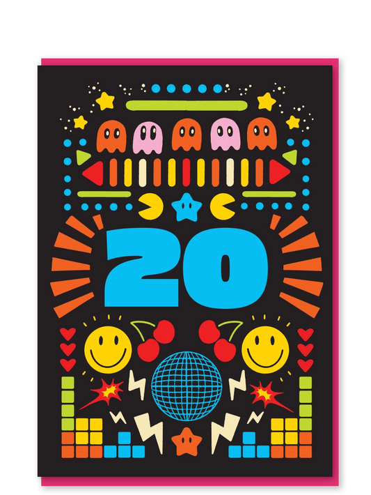 20 birthday fun fair card