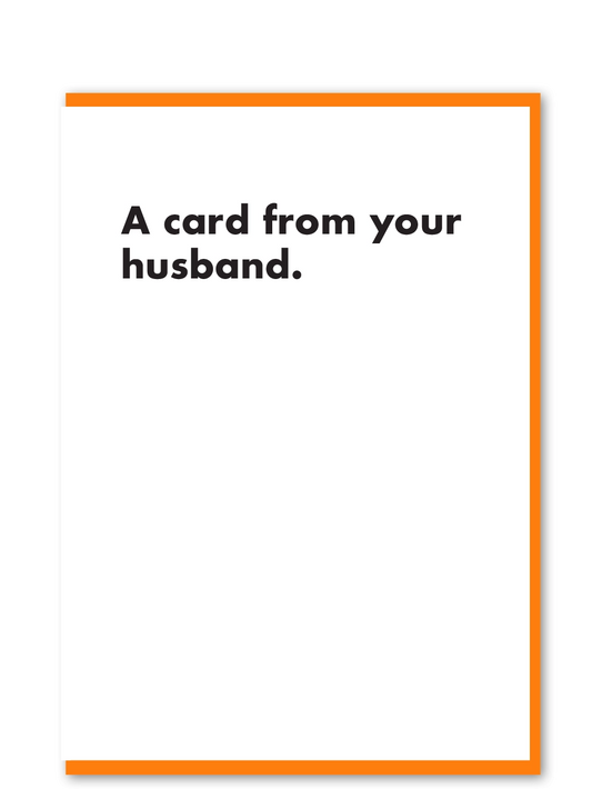 A card from your husband