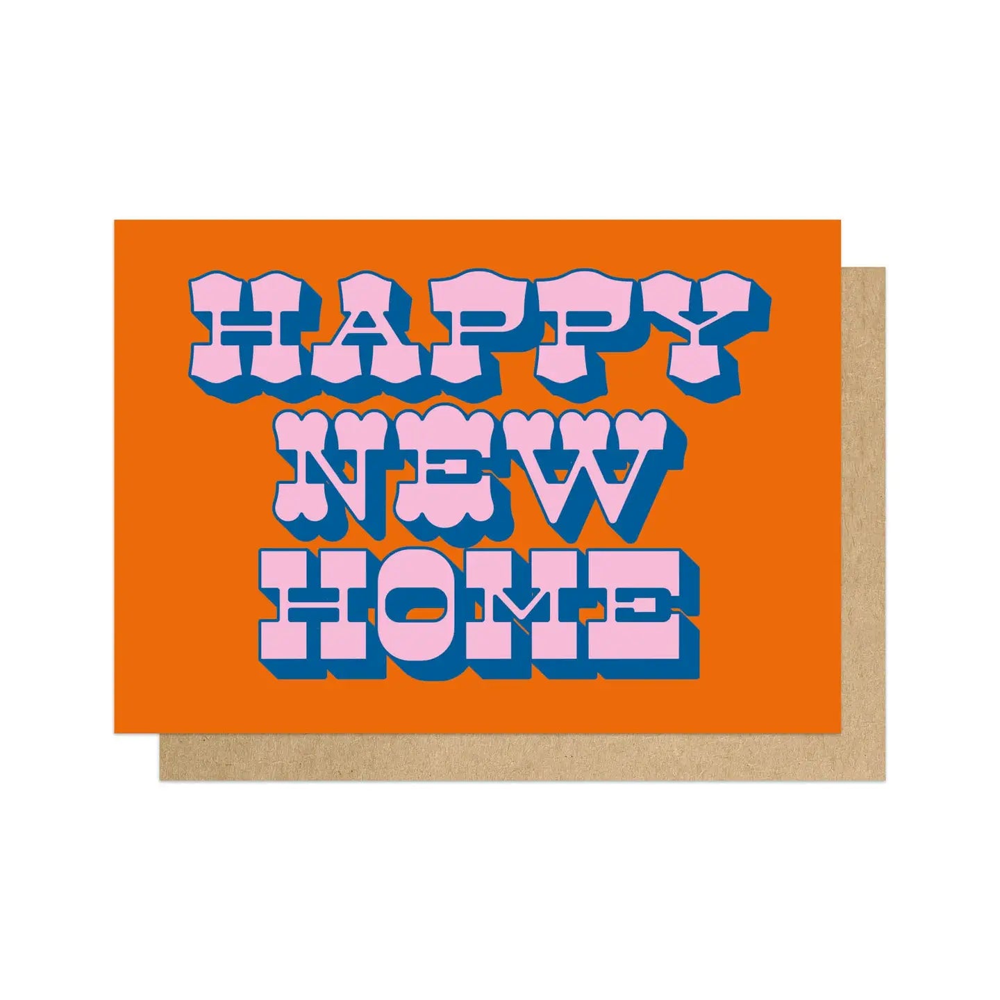 Happy New home card (orange)