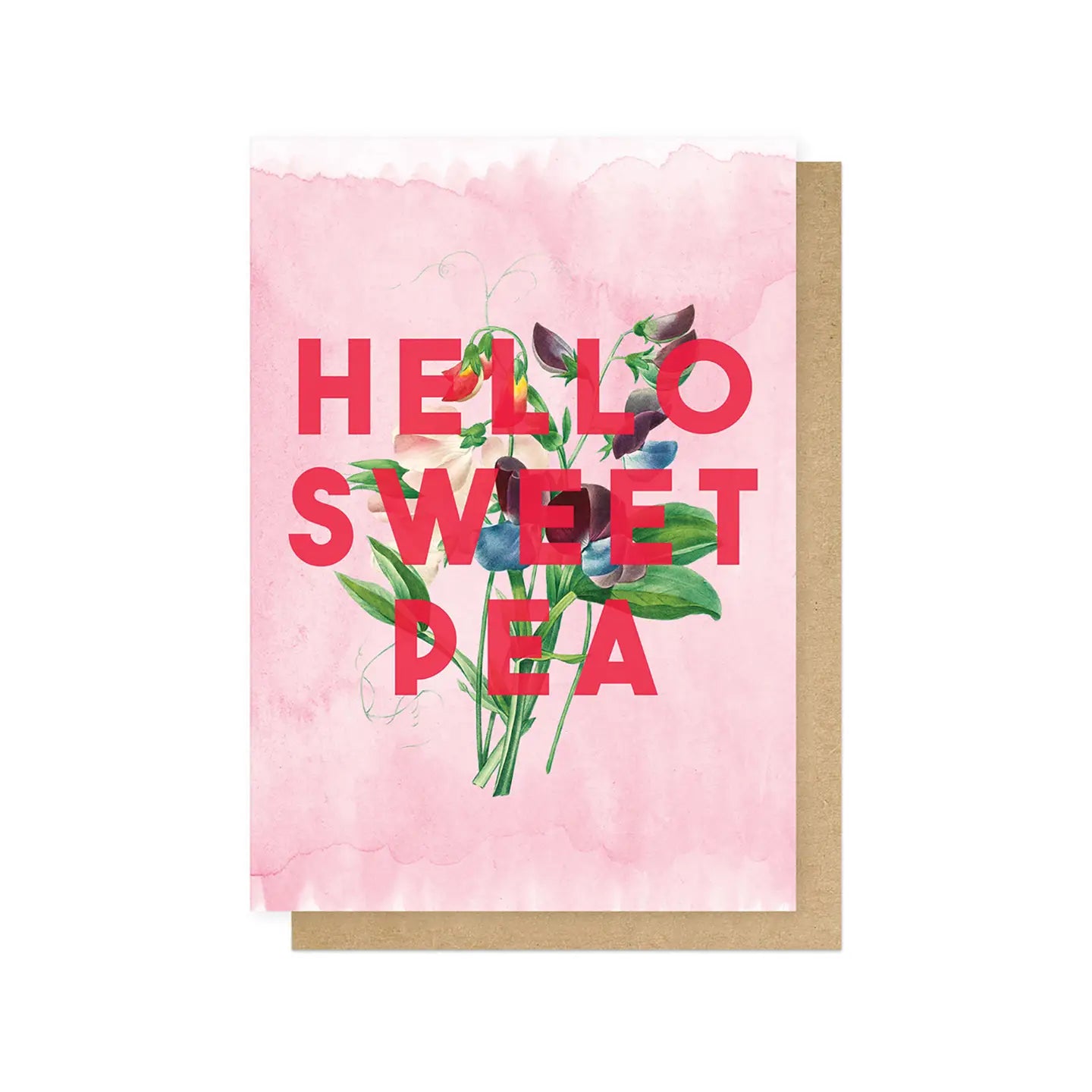 Hello sweet pea card