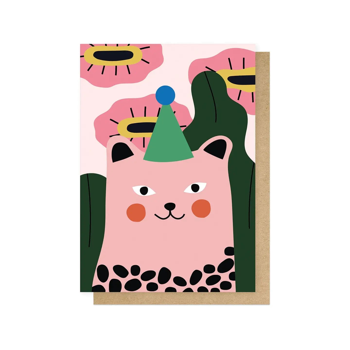 Party hat bear birthday card
