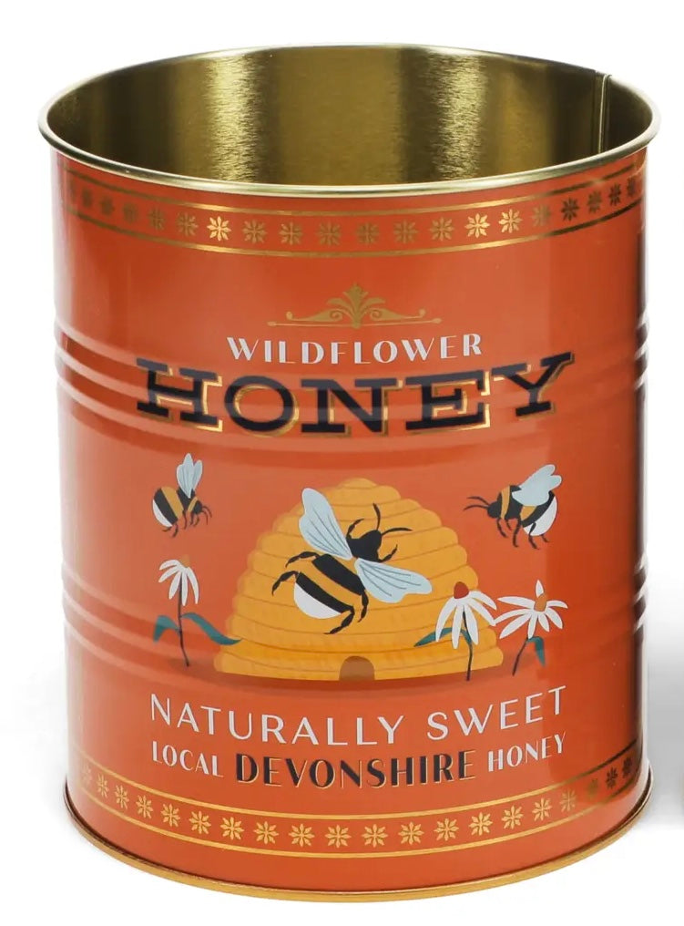 Large metal storage tin