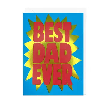 Best dad ever foil card