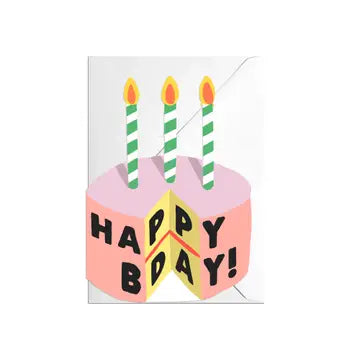 Birthday cake cut out card