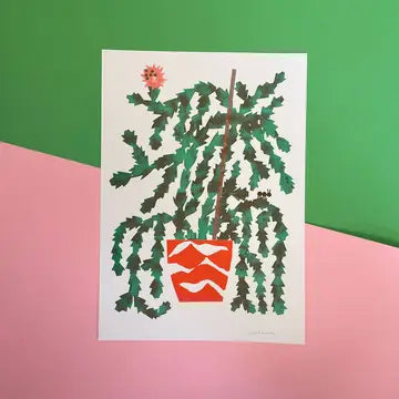Cactus risograph print A3