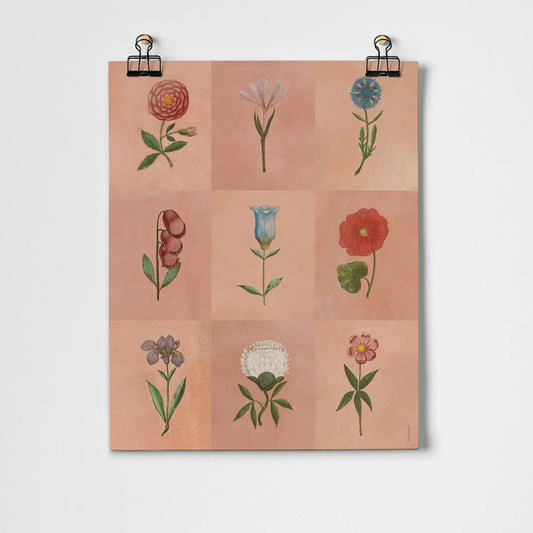 Pink festival of flowers fine art print A3
