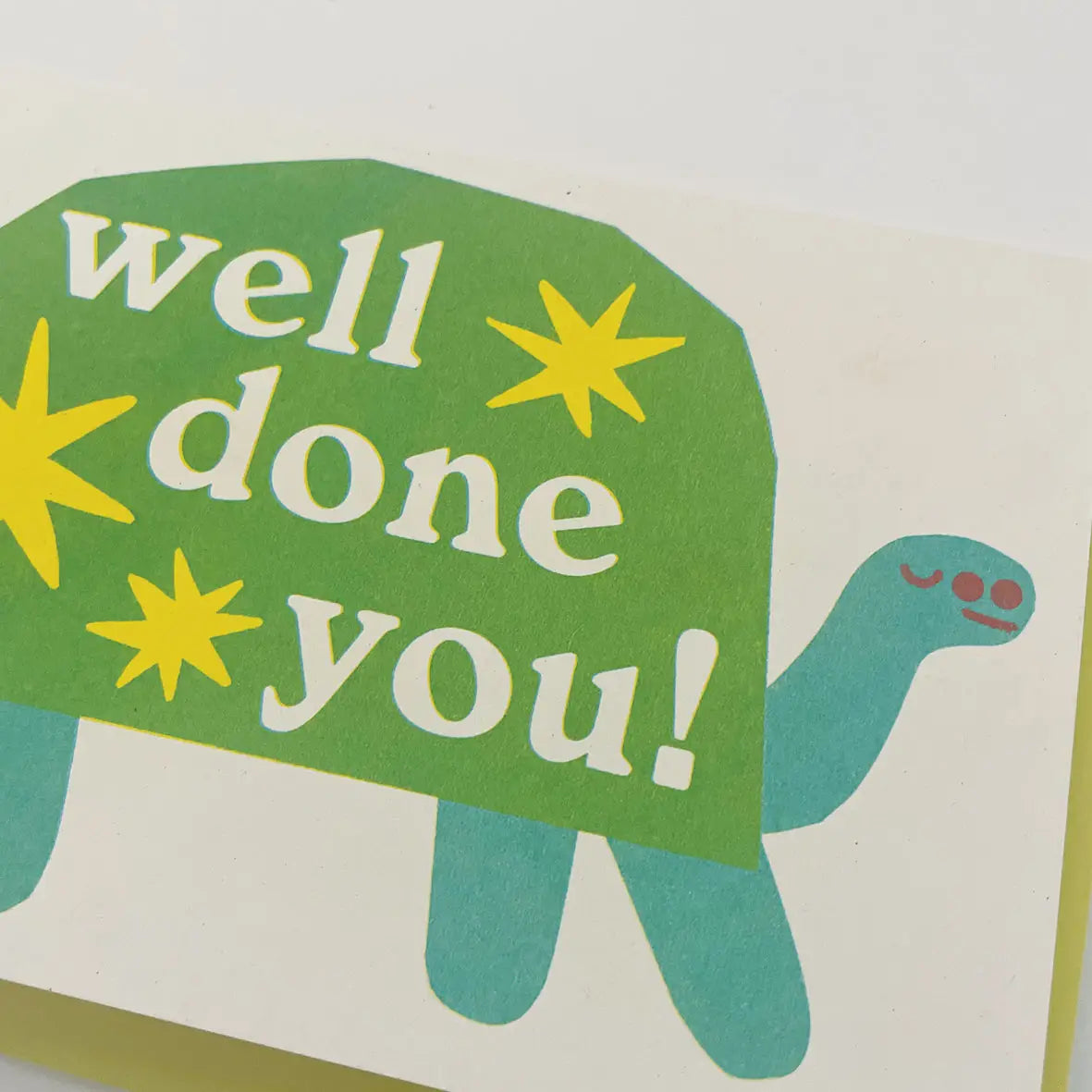 Well done you tortoise riso card
