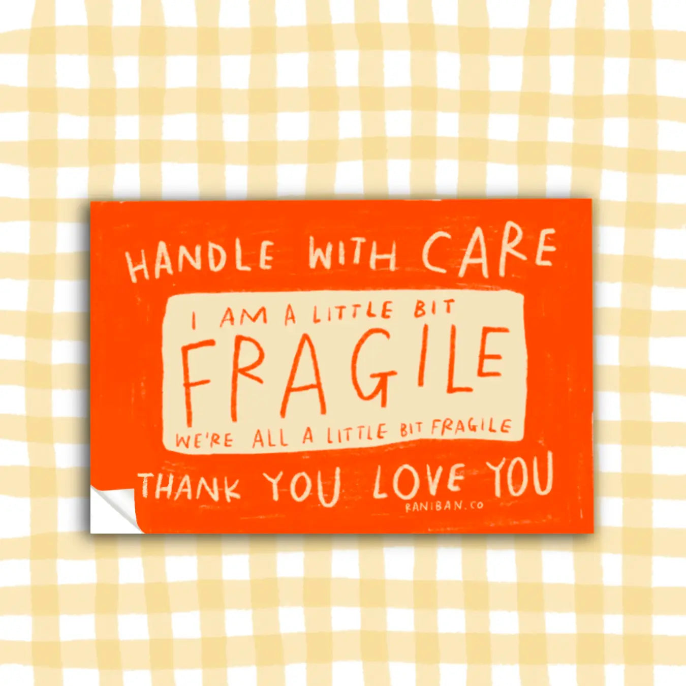 Fragile sticker