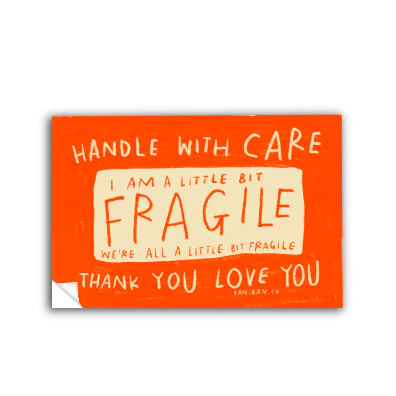 Fragile sticker