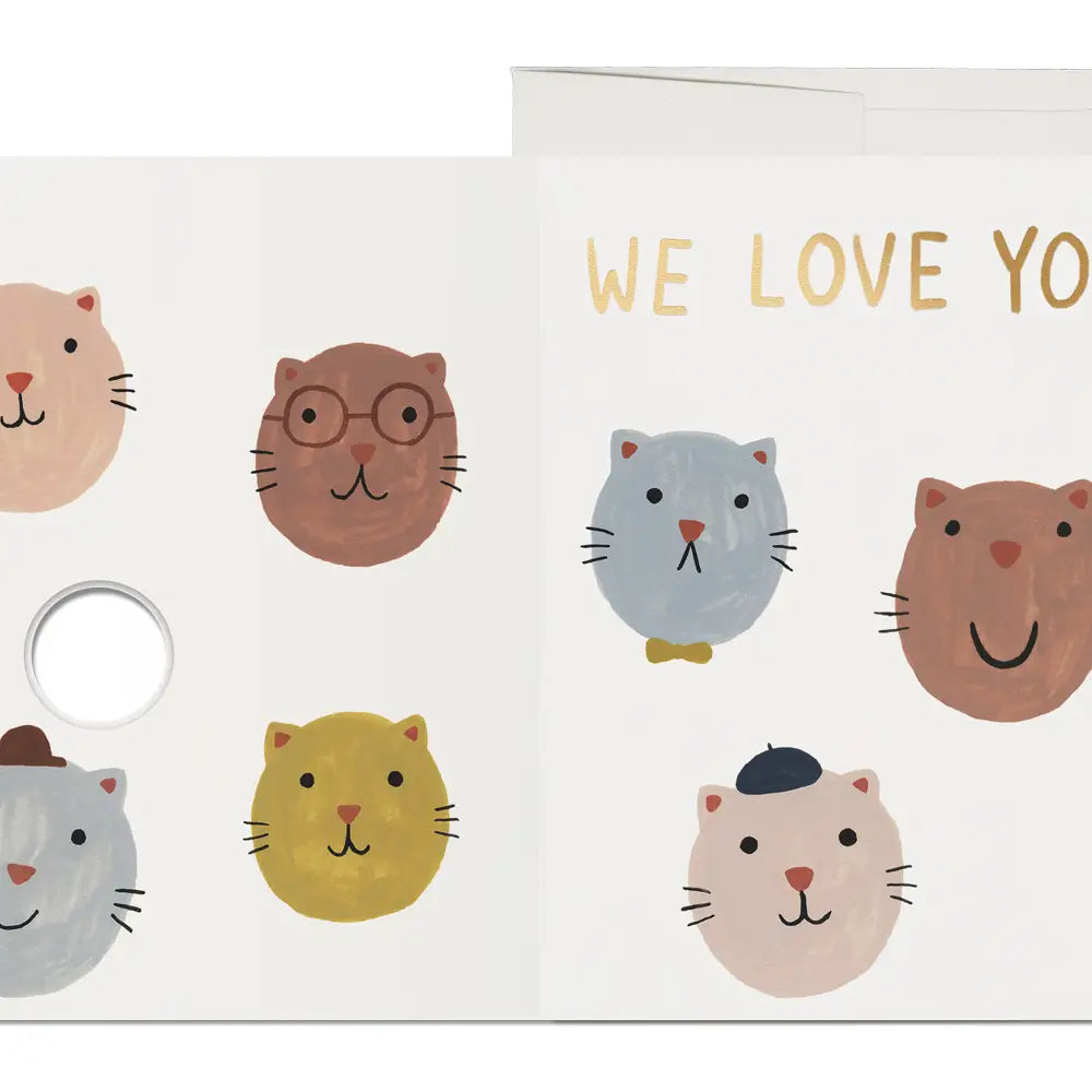 Winking cat birthday card