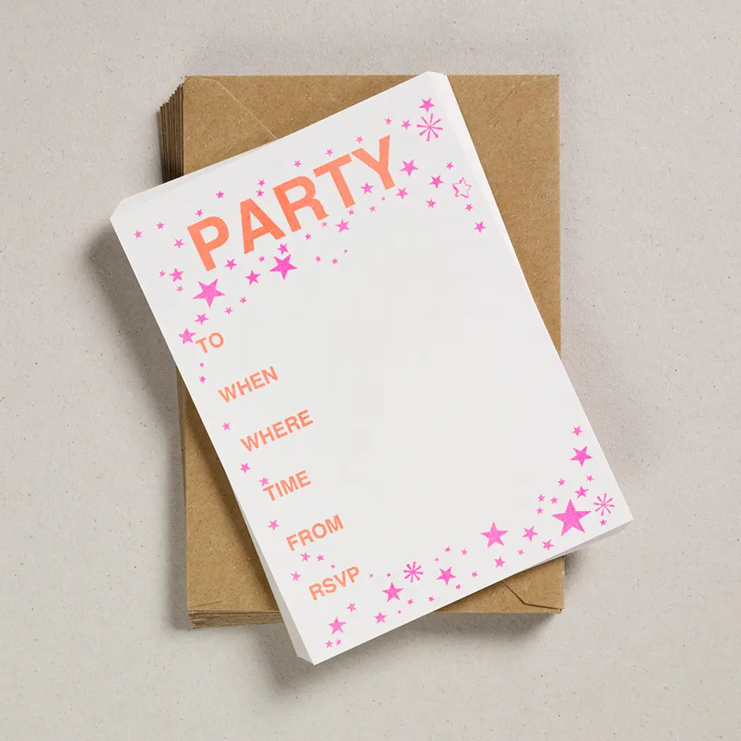 Party invites - pack of 12