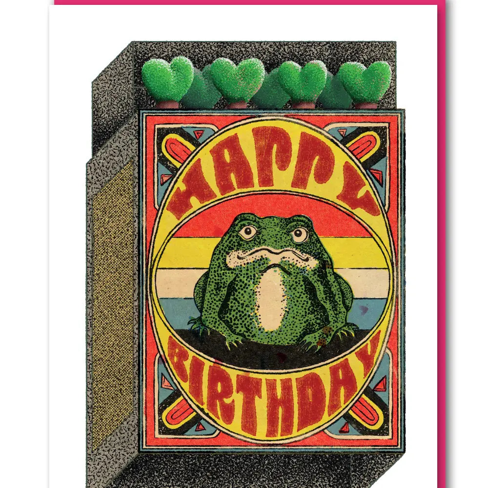 Happy birthday frog card