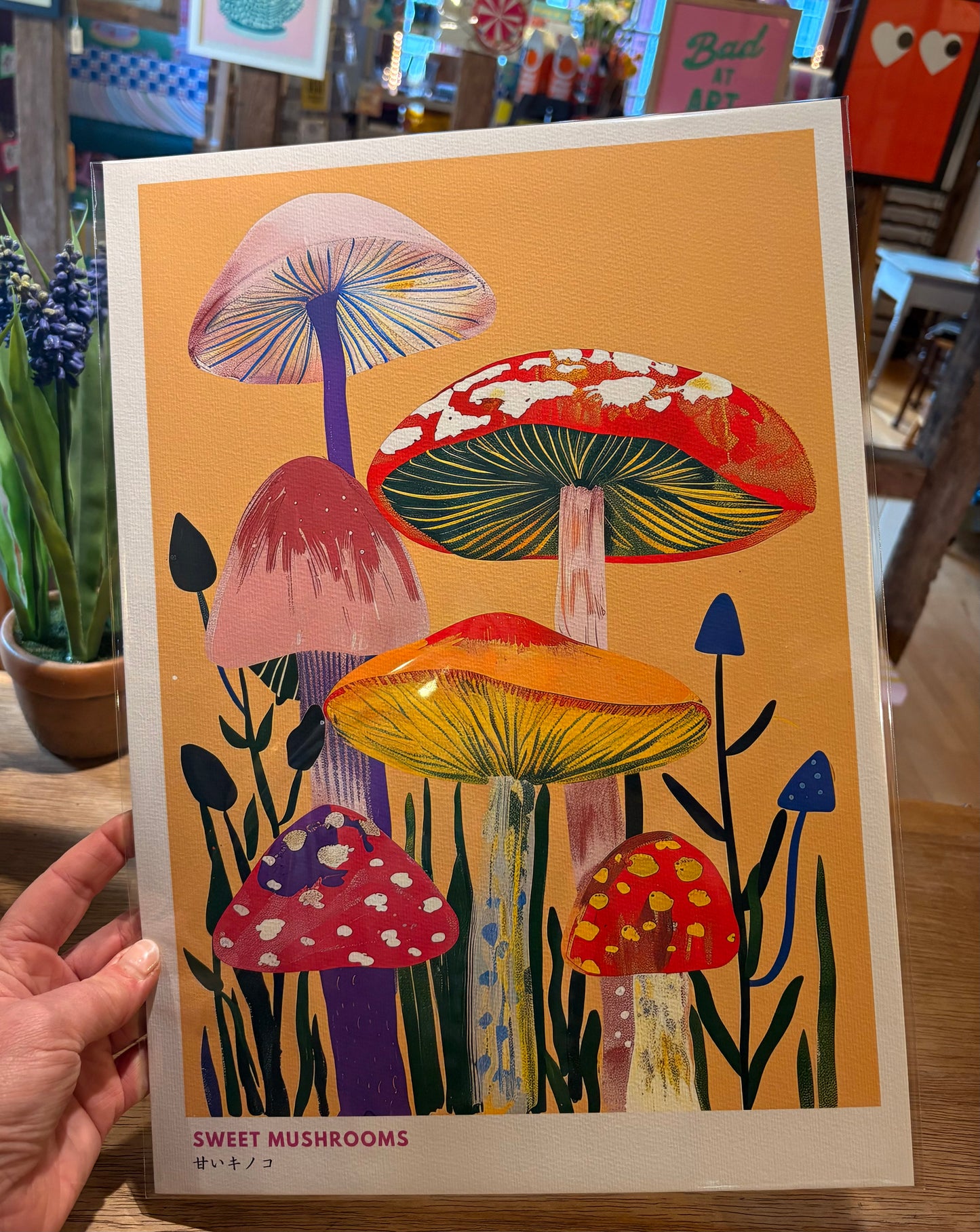 Sweet mushrooms A3 print