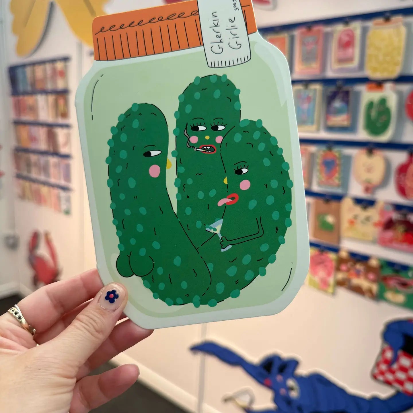 Gherkin girlie card