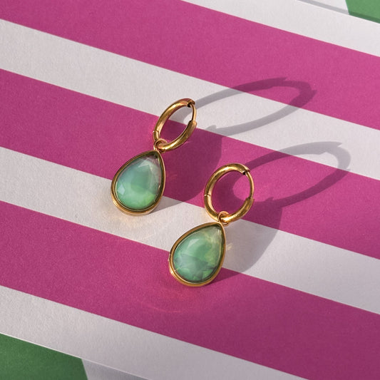 Teardrop hoop earrings