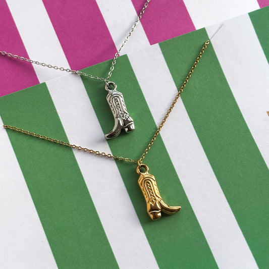 Cowboy boot necklace