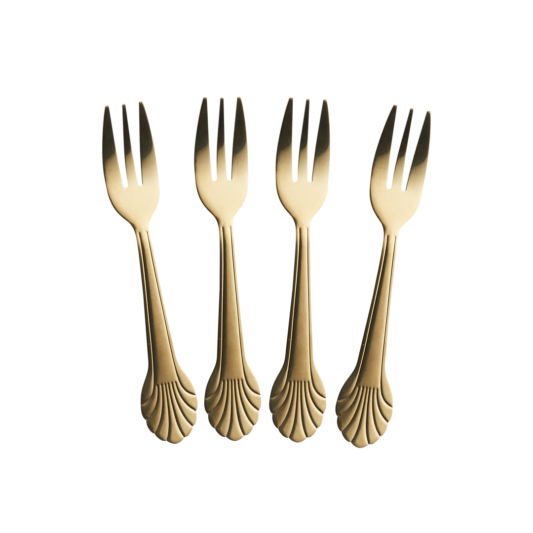 Gold cake forks