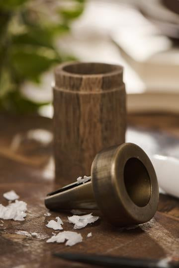 Wooden candle sharpener