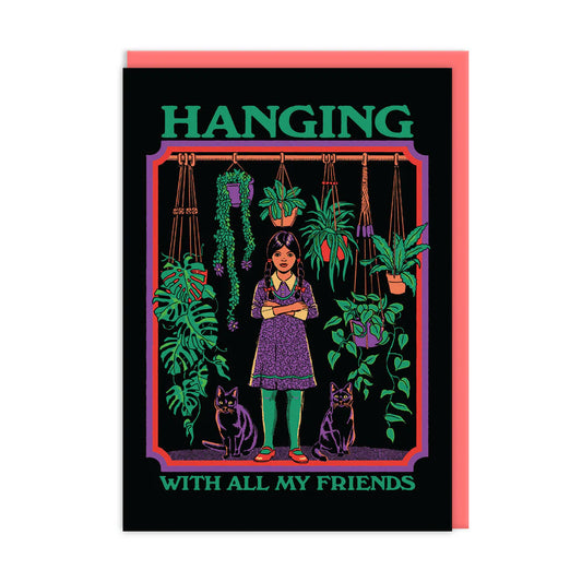 Hanging with plant friends card